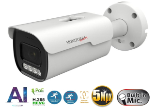 Monitorrs Security AI IP kamera 5 M.Pix + PoE Motorický zoom+auto focus (6185)